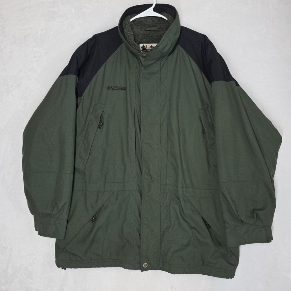 VTG Columbia Cavnas Jacket Fleece Lined Mens LG Duck Chore Barn Utility Workwear